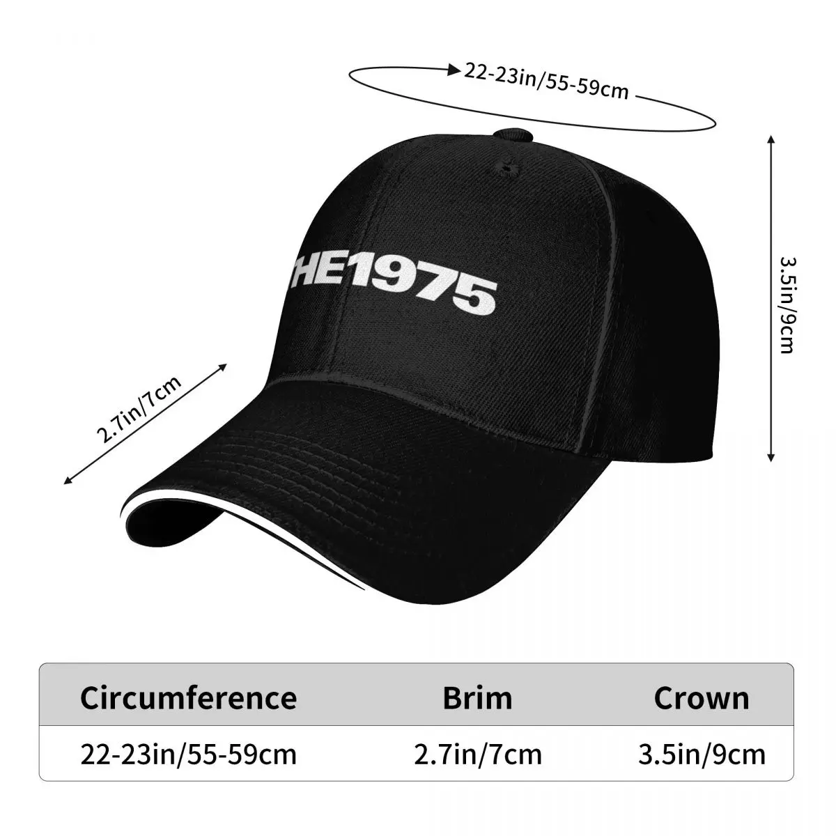 The Classic 1975 Year Merch Baseball Cap Wild Ball Hat Golf Wear tactical cap Sunscreen Men Luxury Brand Women's