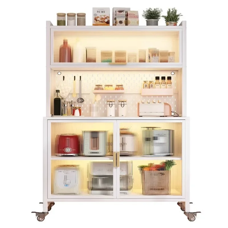 Storage Cabinet for Kitchen No Assembly Required Long Lasting Anti-Tip Design Easy Installation Multi-Purpose Use Noise Free