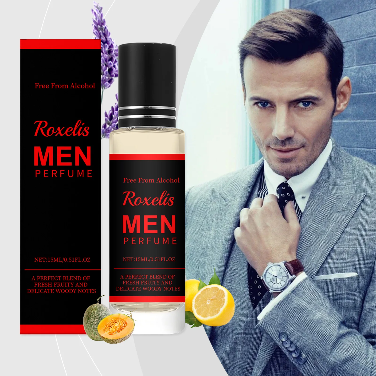 

Men's Fruity Cologne Perfume Roller Date Long Lasting Fresh Light Scent Natural Unique Dating Everyday Perfume Niche Fragrance