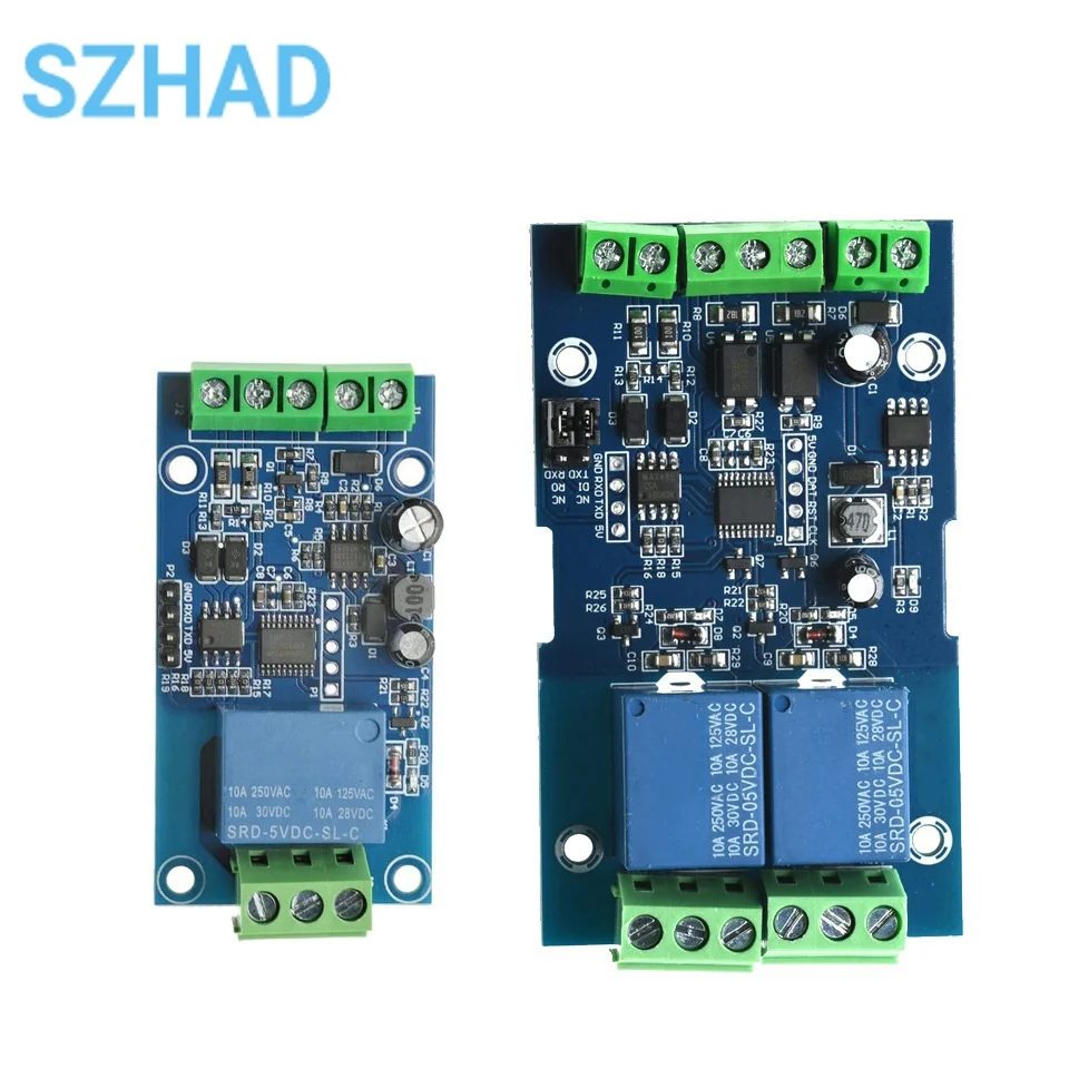 The Modbus-RTU Single/multiple Relay Module Supports RS485/RS232