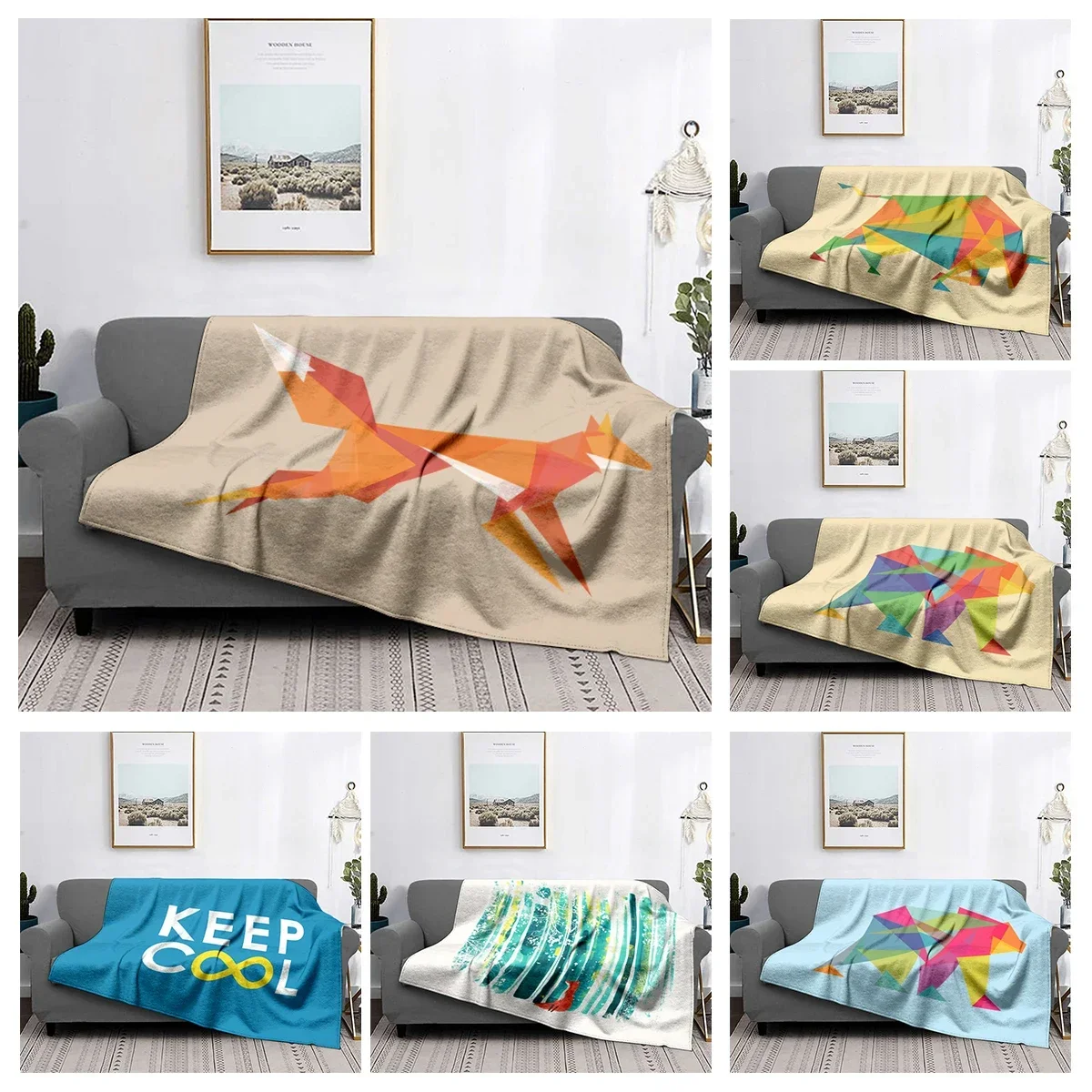 Home decoration plush Sofa blanket Anime animals Bedspread on the bed anime fluffy soft blankets thick blanket for winte