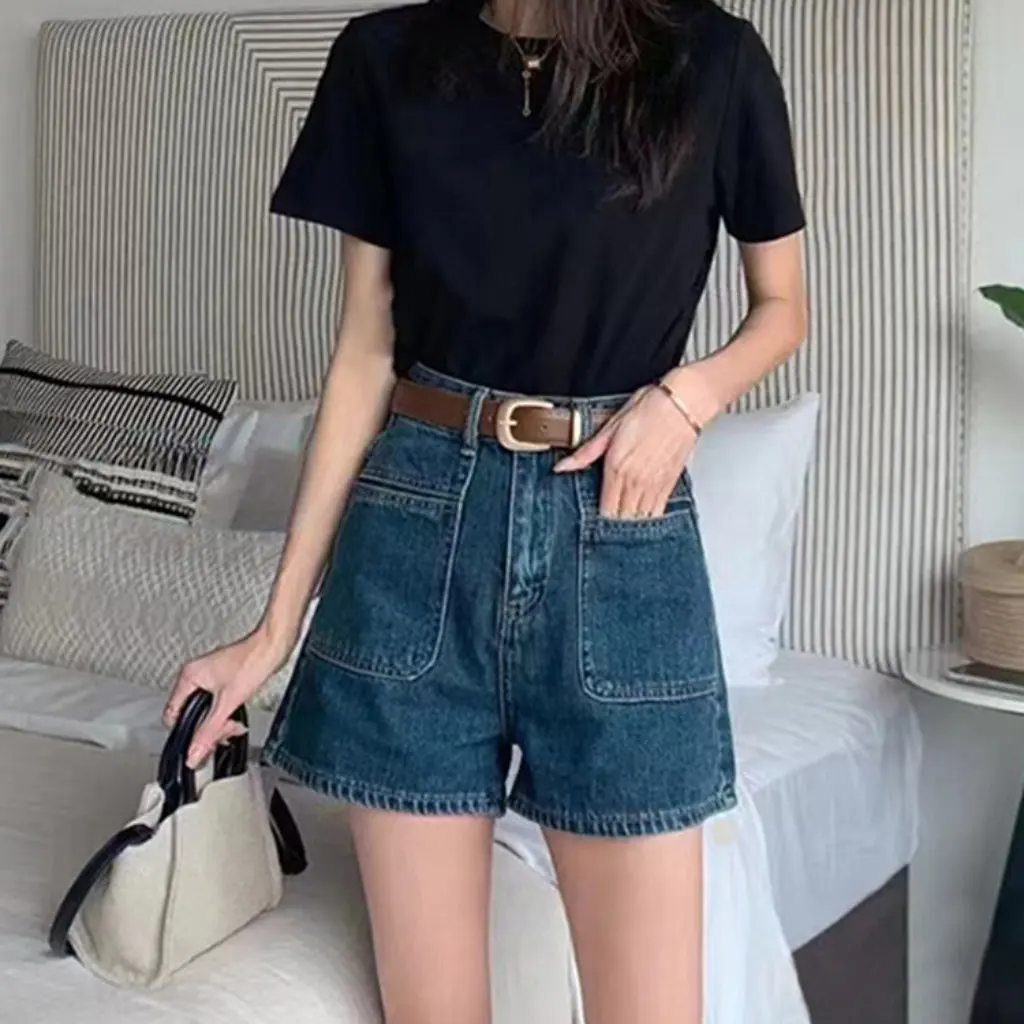 여름 청바지 여성 의류 하이웨이스트 부츠컷 데님 팬츠 플러스 사이즈 패셔너블 여성 바지