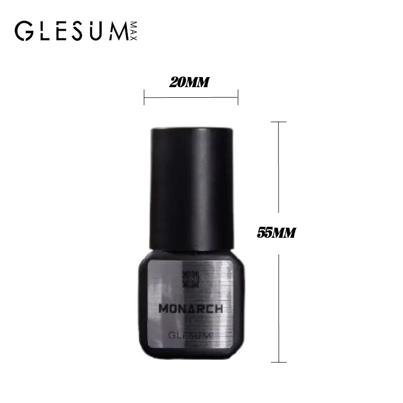 Glesum Master Level Eyelash Glue  0.8s Dry Adhesive Oil And Water Resistant Retention time 12 Weeks Flexible Eyelash Adhesive
