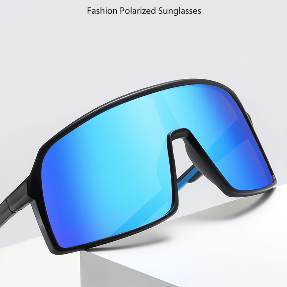 

The new TR90 one-piece large-frame sunglasses trend men's polarized sports sunglasses riding one-piece sunglasses Conjoined