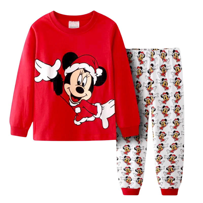 New Spring Autumn Children\'s Clothing Set Mickey Minnie girl boy Sleepwear Kids Pajamas Set Baby Girls Cotton Cartoon Pyjamas