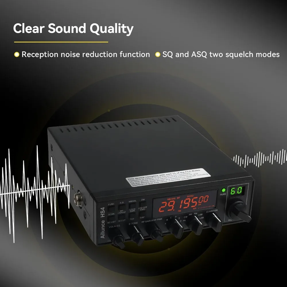 Ailunce HS4 10 Meter Radio, High Power SSB Ham Radio Base Station, for Emergency Response