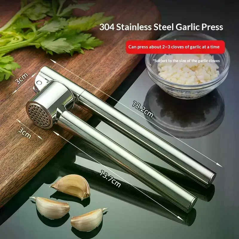 Kitchen Garlic Press Mincer Squeezer With Ergonomic Handle Multi Use Crusher For Garlic Ginger Cooking Tools