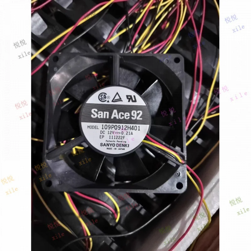 

L L ДЛЯ Sanyo 109P0912H401 DC12V 0,21A 9 см 3-проводной охлаждающий вентилятор