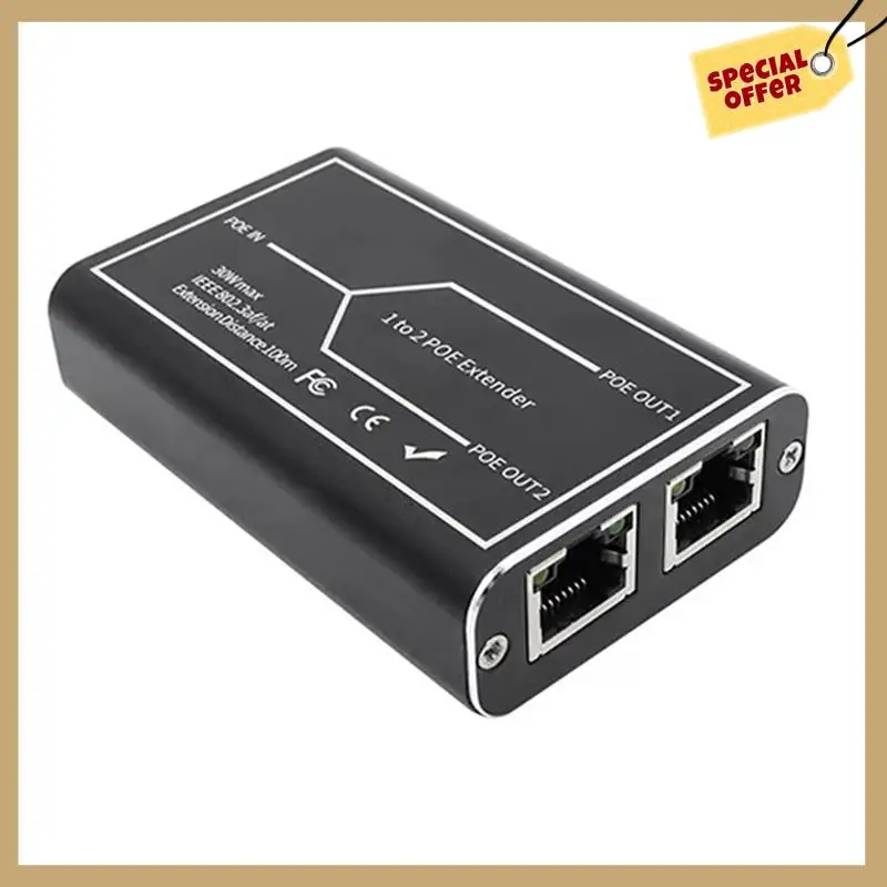 أداء مستقر-جيجابت POE موسع 2 منفذ 1000 متر شبكة التبديل مكرر 30 واط IEEE802.3Af/في التوصيل والتشغيل لمفتاح Poe NVR IP