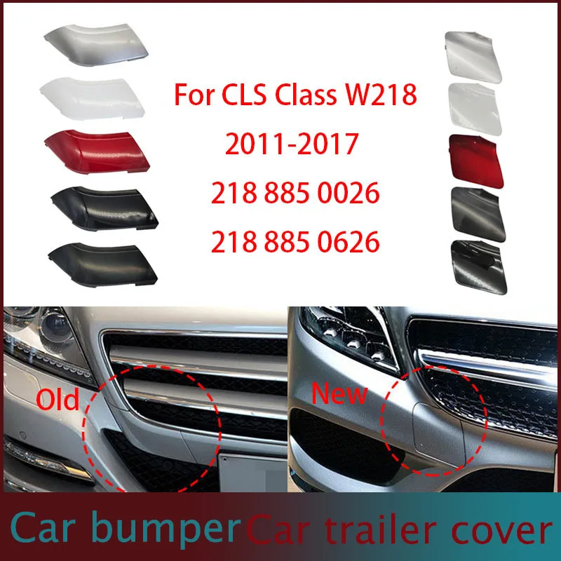 

For Benz CLS Class Car Front Bumper Tow Hook Cover Cap Black For Benz Mercedes W218 2011-2017 CLS260 CLS350 CLS400