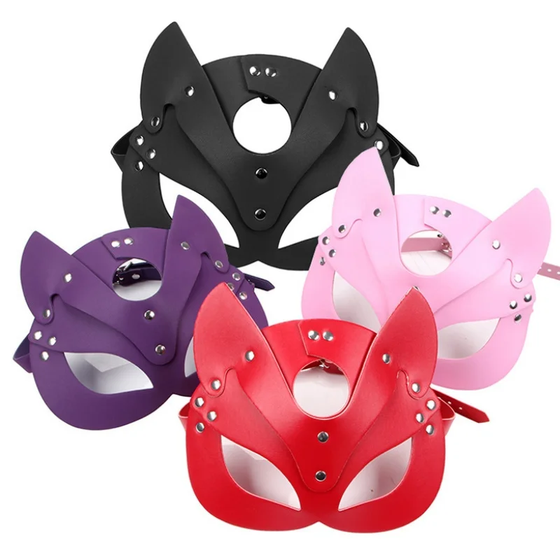 Accessoires exotiques et Sexy en cuir Wetlook, masque pour les yeux fétichiste, capuche pour femmes, Costumes de flirt Cosplay, Costumes d'halloween, fête