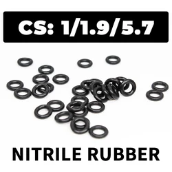 CS 1/1.9/5.7mm O-ring thickness cross section NBR Nitrile rubber sealing gasket rubber washer ring wholesale in specifications