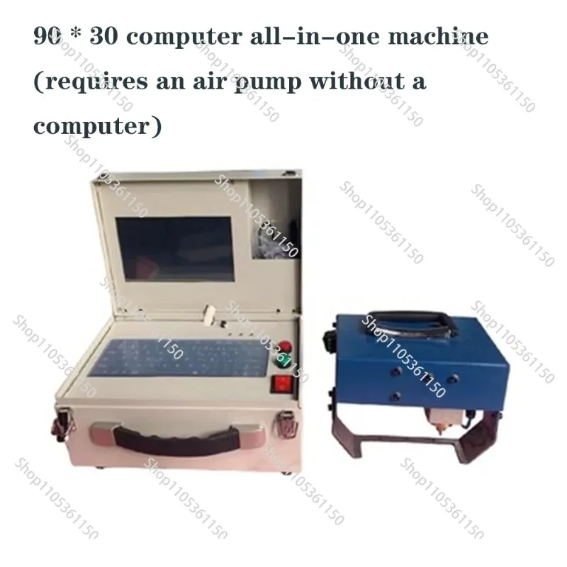 Portable Engraving Pneumatic Marking Machine 120x30 160x90 140x40mm Touch Screen For Nameplate Cylinder Number Frame Chassis