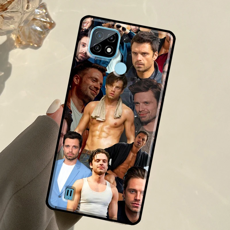 Sebastian Stan Collage Bucky Barnes For Realme C55 C35 C33 C31 C30 C21Y GT Neo 5 3 2T 10 Pro Plus Oneplus 11 Nord CE 3 Lite Case