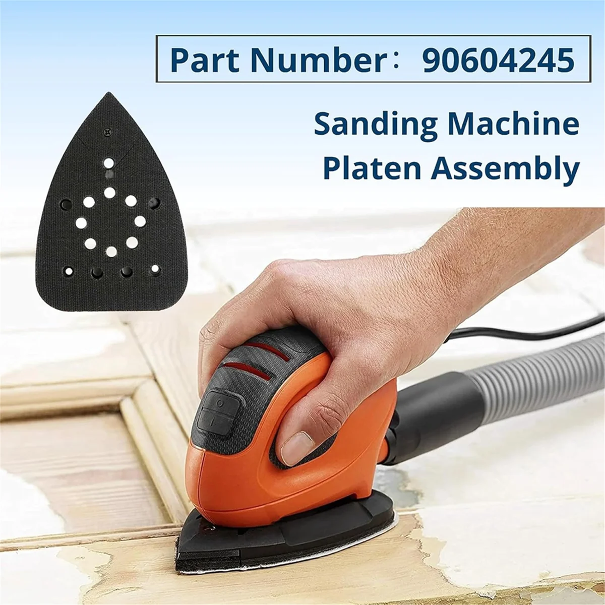 A83Z 90604245 Mouse Sander Pad Fit for Black & Replacement Sander Platen Assembly BDCMS20B BDEMS600