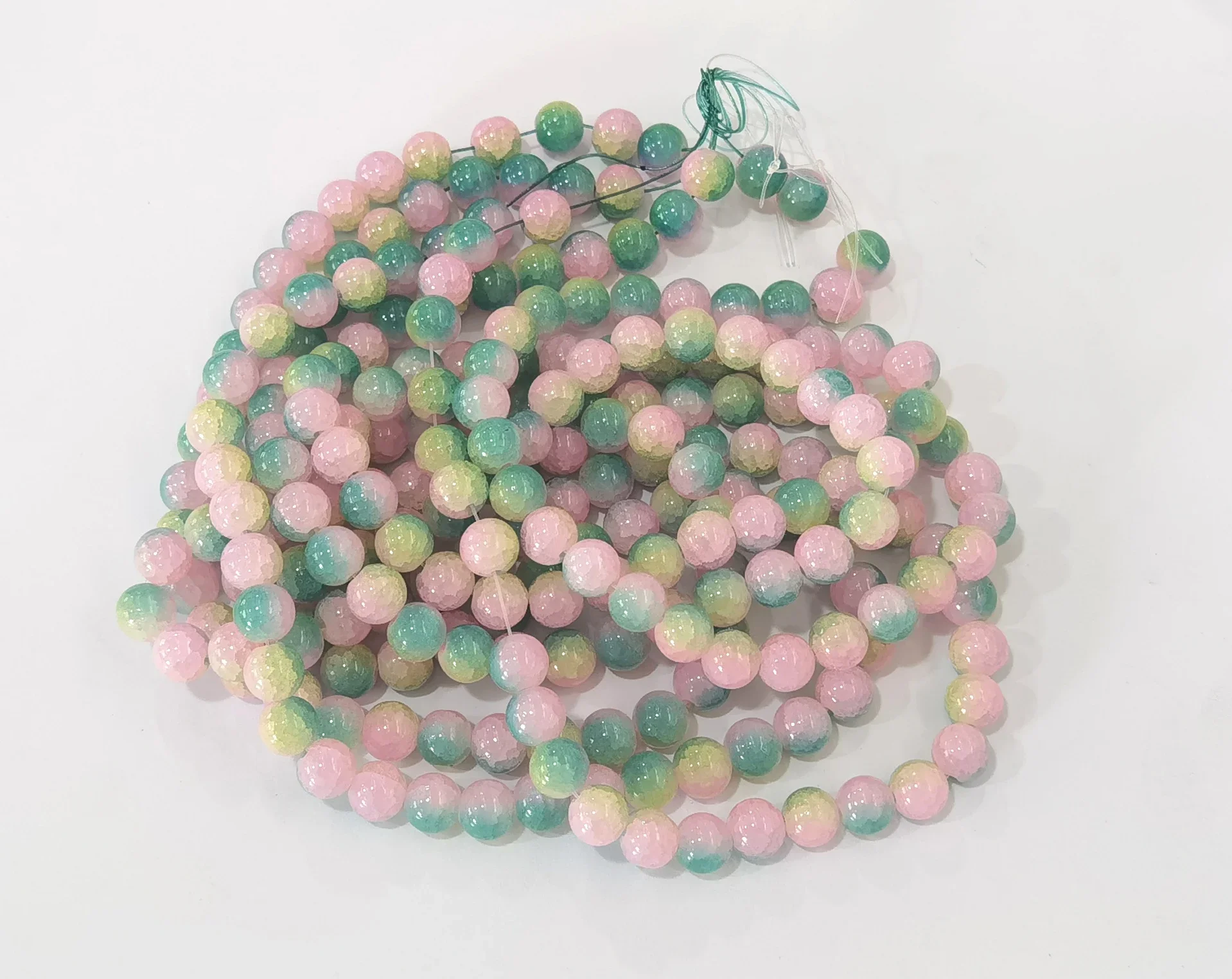 240pcs 10mm  Glass Beads Imitating Ceramics for DIY Bracelet Bangle Making 65 Sorts of Colors Could To Choose