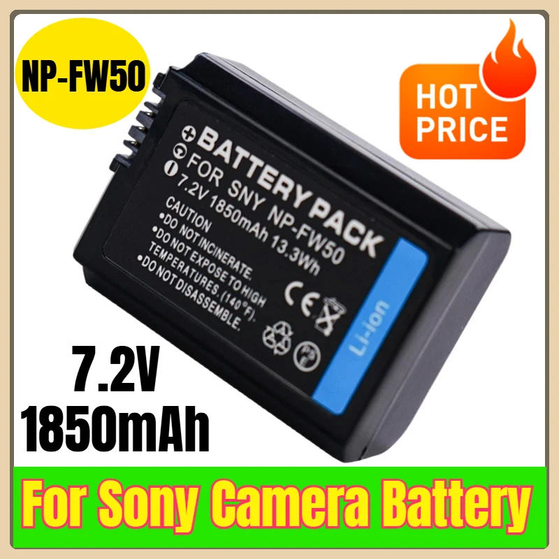 

NP-FW50 7.2V 1850mAh Camera Battery for Sony A6400 A6000 A6500 ZVE10 A6300 A7M2 A7R A6100