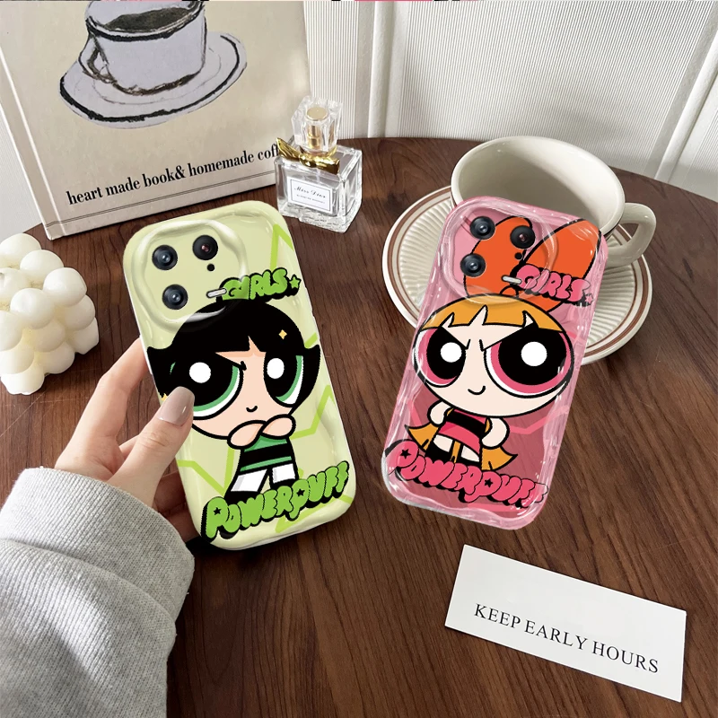 P-Powerpuff Girls Phone Case For XIAOMI 14 13 12 11 T Pro 13 12 11 Lite Poco F6 F5 F4 F3 X6 X5 X4 GT M3 M4 Pro Shockproof Covers