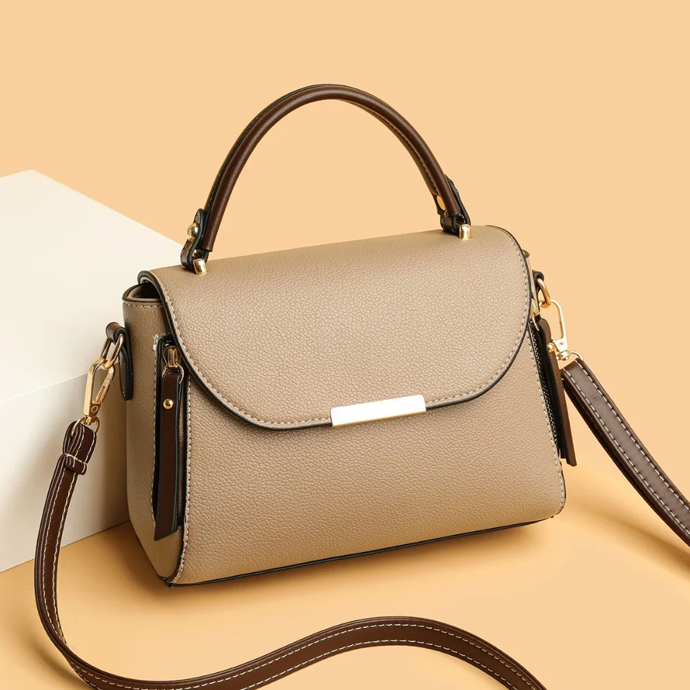 Advanced Sense Leather Handbags New High Capacity Long Shoulder Strap Shoulder Bag New Luxury Female Bag