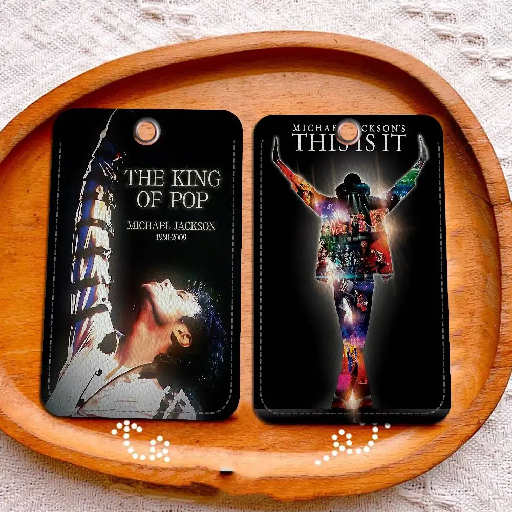 Singer M-Michael J-Jacksons Personalised Holder Suitable for Bank card,Subway, Bus Card Wallet Card Case Badge Holder Keychain