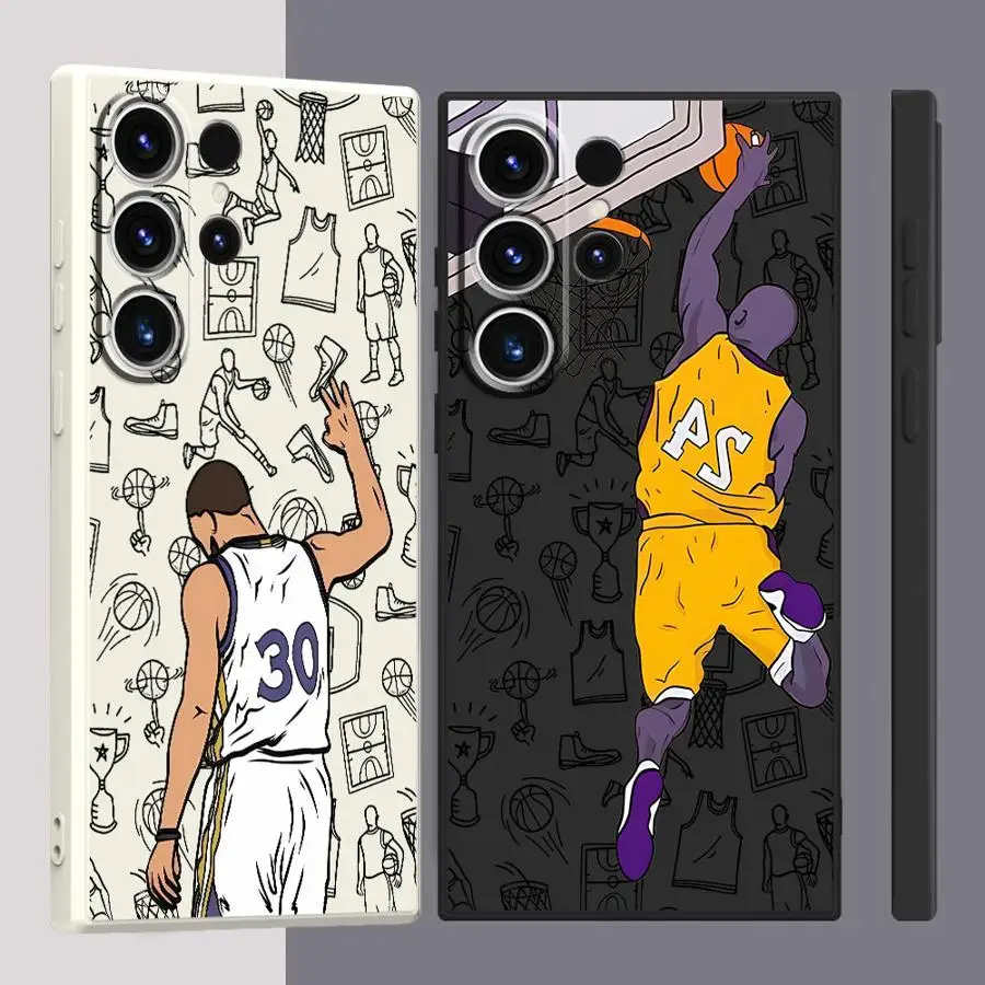 حافظة لهاتف سامسونج جالاكسي S21 Plus S25 Edge Note 20 10 Ultra S23 S22 Ultra S20 S24 FE كرة السلة الرماية الرياضية