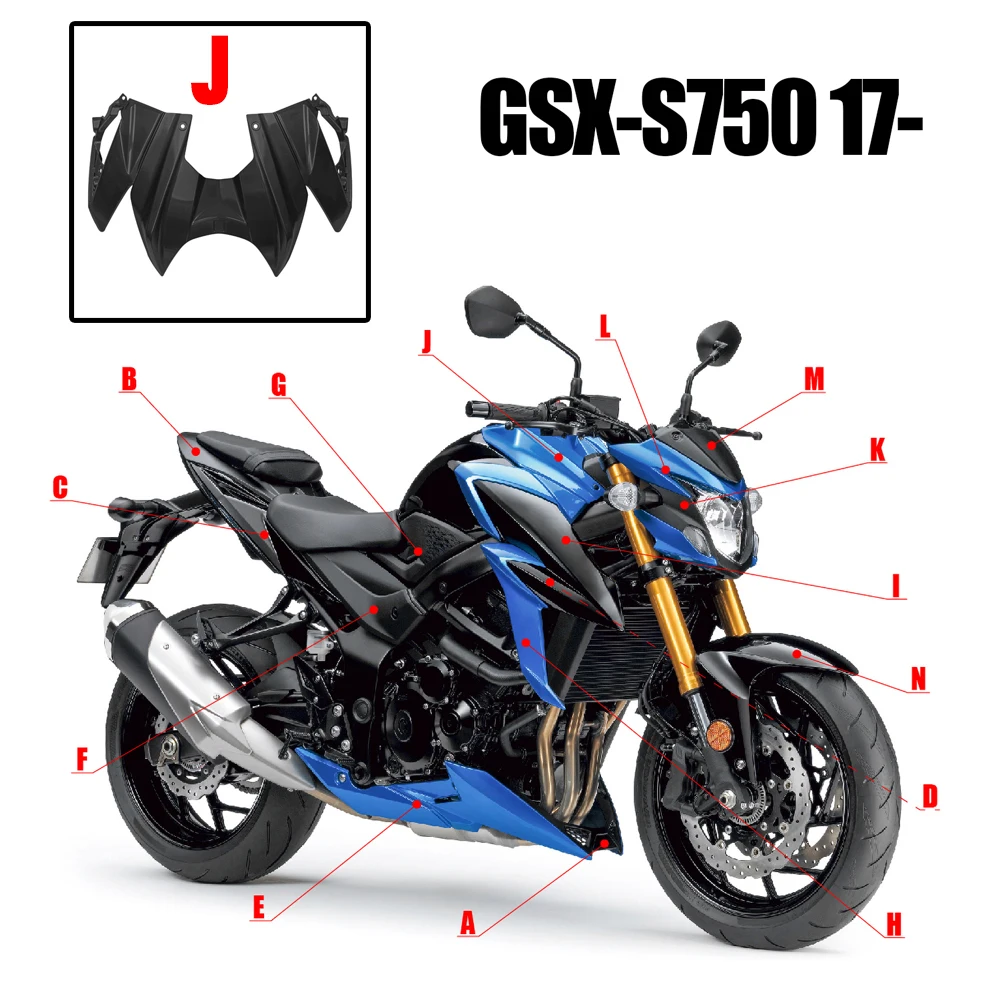 For Suzuki GSX-S GSXS 750 GSX S750 2017-2023 GSX-S750 GSXS750 Motorcycle Front Oil Gas Tank Cover Cowl ABS Injection Fairing