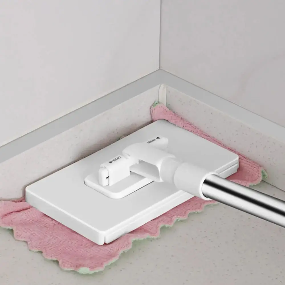New with 3 Reusable Cloths Hands-free Mop 360° Rotating Head Clamping Automatic Mop Clip No-wash Mops Dust Removal