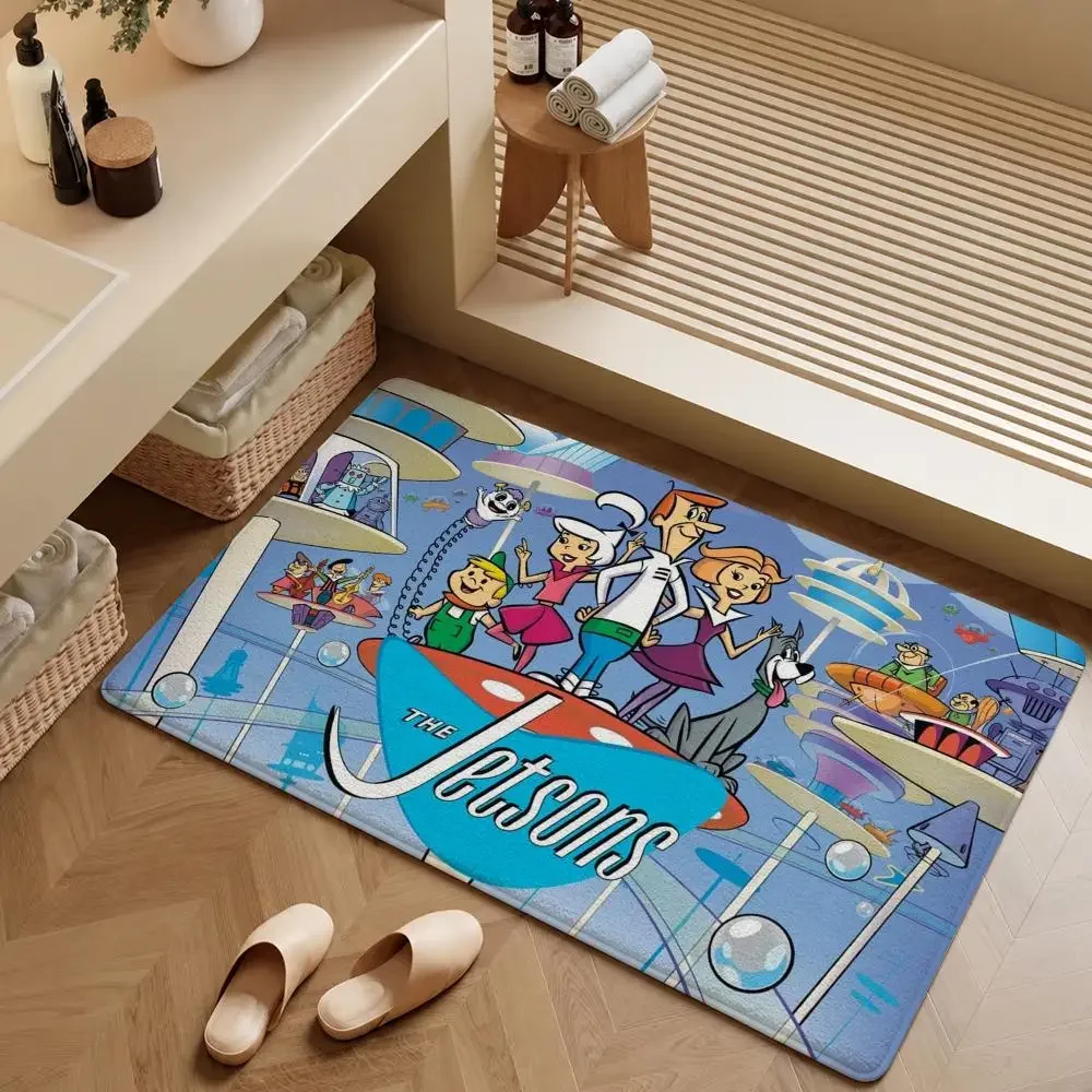 Floor Series Mat The Soft Flannel Entrance Doormat Non-Slip Washable Elroy Astro George Rug Jetsons For Bedroom Home Decor