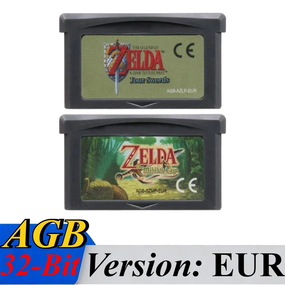 GBA Game Cartridge 32-bit videogame console gamecard Link To The Past Awakening DX Minish Cap Classic Boutique Collection