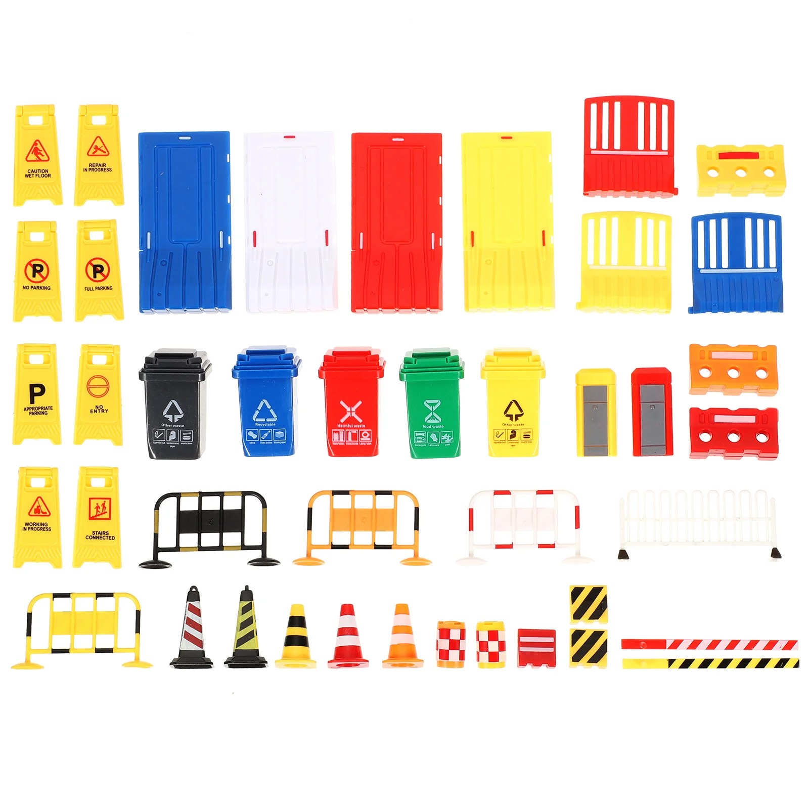 

18/40pcs Construction Traffic Sign City Street Traffic Scene Road Sign Miniature Road Signs Children Safety Education Puzzle Toy