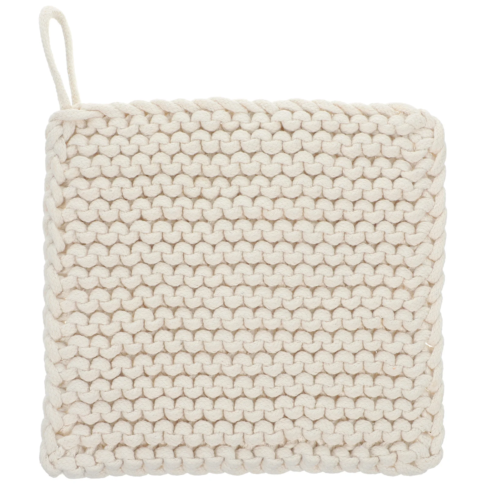 

1pc Woven Cotton Coaster Thick Cup Pad Pot Mat Heat Resistant Square Bowl Cushion Decorative Drink Mat Reusable Kitchen
