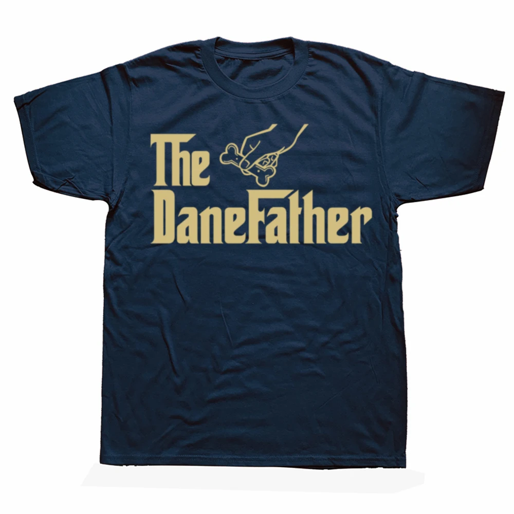 The Dane Dogfather Dog Father Dad Owner T-Shirts für Männer und Frauen, Baumwolle, Humor, Streetwear, T-Shirt, kurzärmelig, Unisex, lockere Kleidung – Detail 2