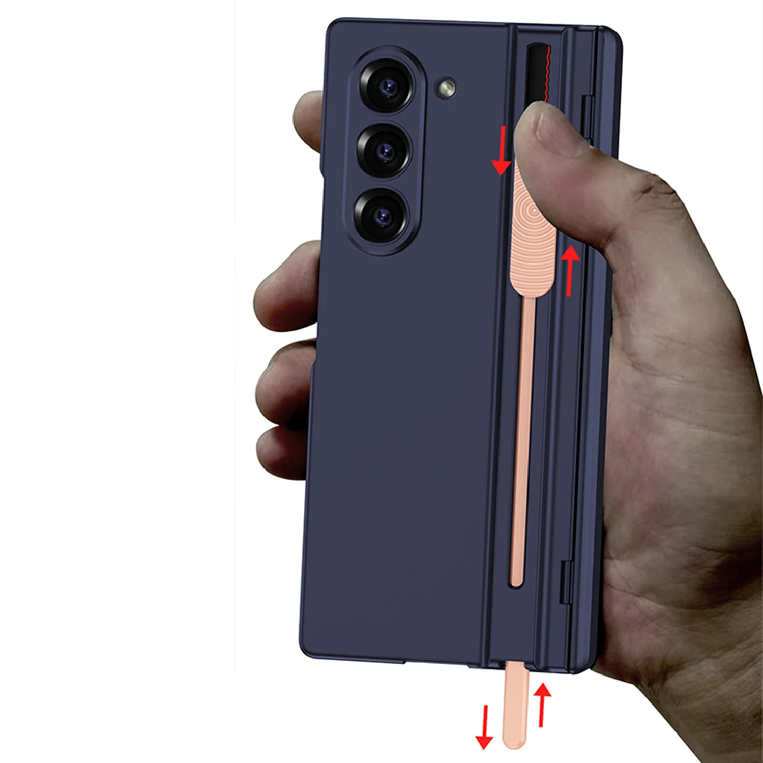 for Samsung Galaxy Z Fold6 phone case with foldable fold6 magnetic hinge and adjustable pen slot