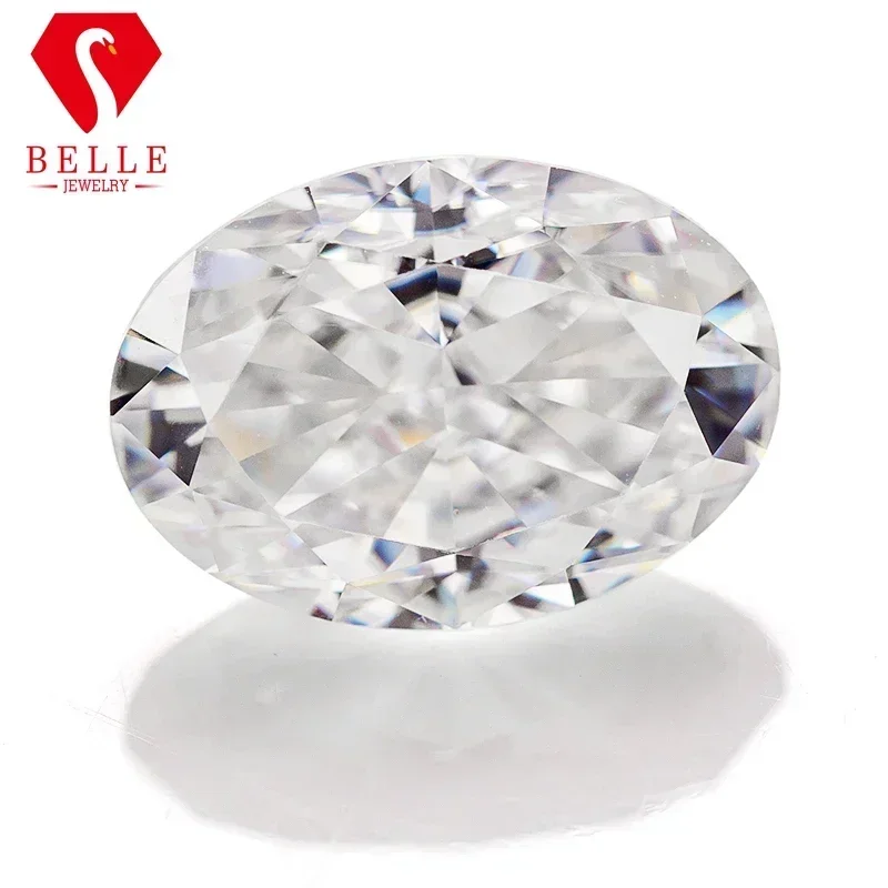 

Moissanite Stone Real D Color Crushed Ice Oval Cut Loose Moissanite VVS1 GRA Certificated Gem Beads Jewelry Making