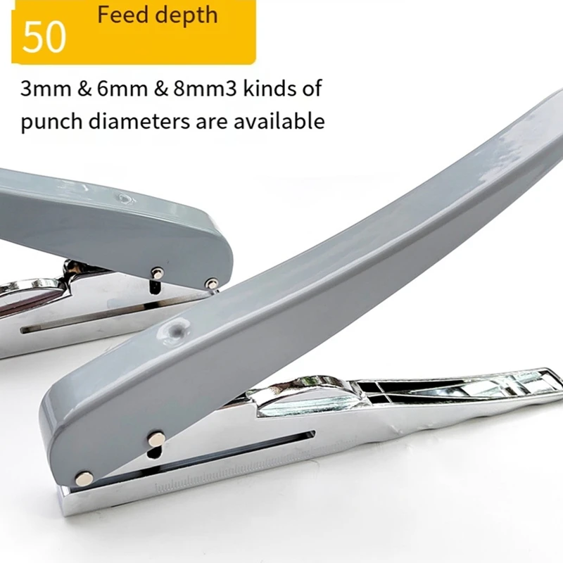 เครื่องเจาะรูเดี่ยวสำหรับงานหนักเจาะกระดาษความจุ25แผ่นสำหรับใส่ไอดีการ์ด PVC สมุดภาพ