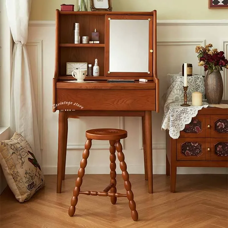 Gavetas marrons cômoda eithe fezes feminino nórdico sala de estar armazenamento penteadeira espelho quarto comoda pra quarto móveis