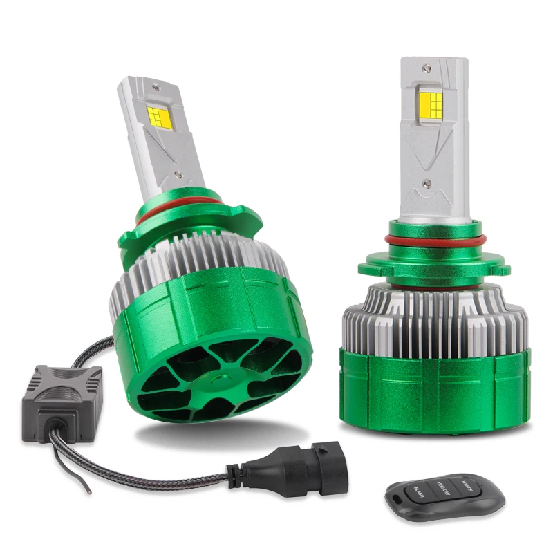 12V 9005 Hb3 dual color fog light car light match Remote control 150W set waterproof H4 H1 H3 H7 H11 880 881 Led headlights