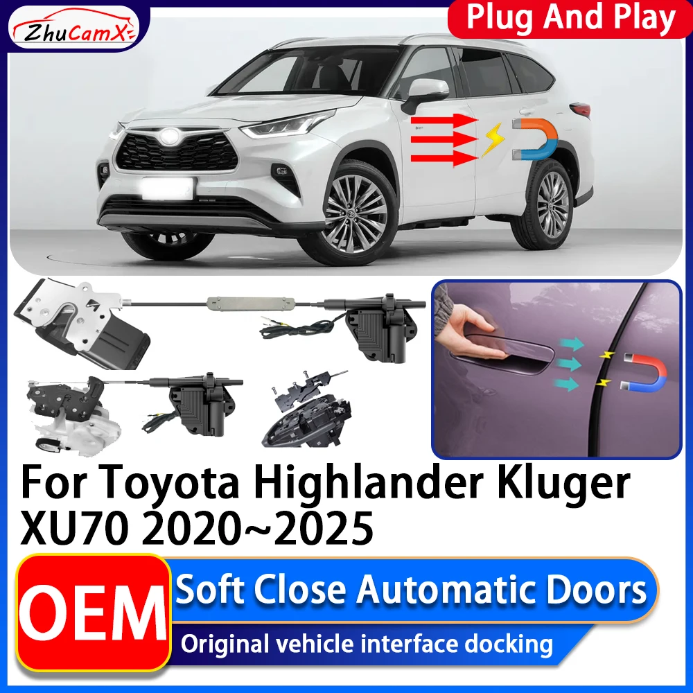 

ZhuCamX OEM Electric Suction Power Soft Close Car Door Automatic Door Closing System For Toyota Highlander Kluger XU70 2020~2025