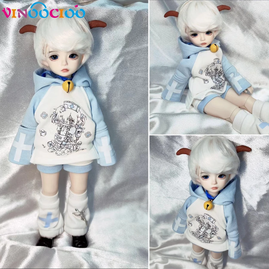 1/4 1/6 BJD Doll Clothes Outfit Choker Hoodie Pant Legwear 5Point Super Nice BJD Doll Clothes Set Accessories