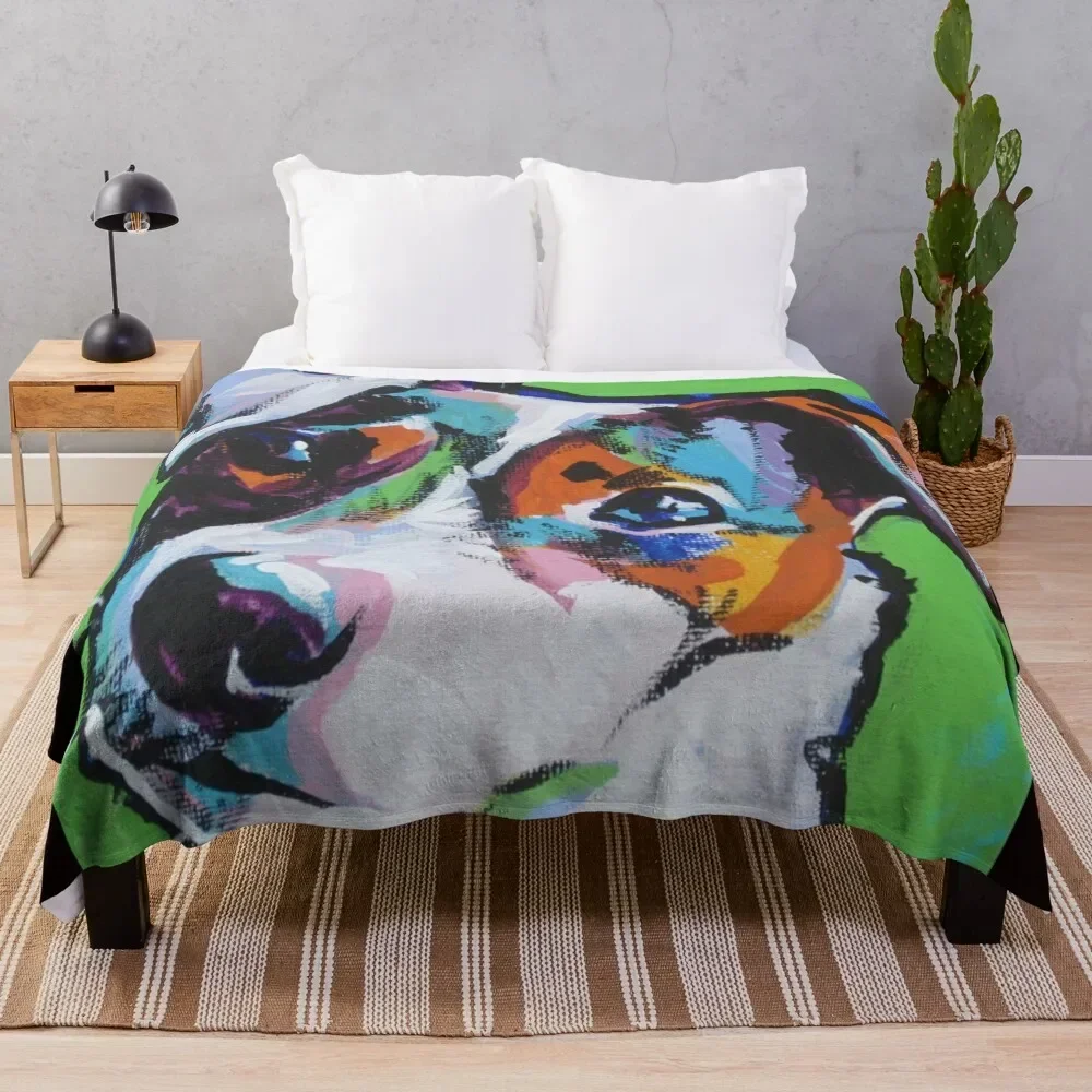 Jack Russell Terrier Dog Art Throw Blanket