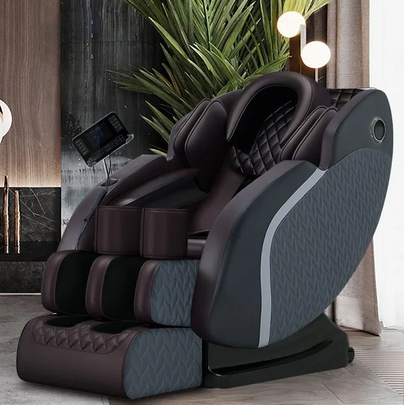 Sillón de masaje de cuerpo completo con calefacción trasera reclinable completamente automático de lujo