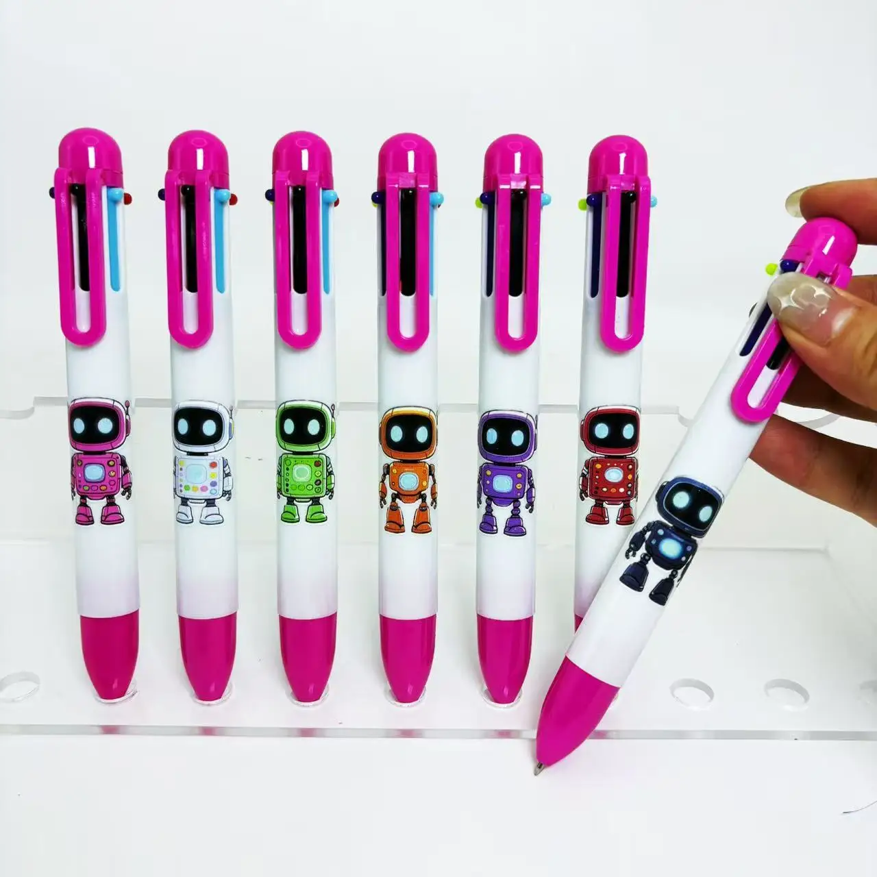 9 szt./18 szt. Kreatywne długopisy w kształcie robotów, długopisy do pisania dla uczniów, odpowiednie do użytku biurowego, na prezenty i do nauki
