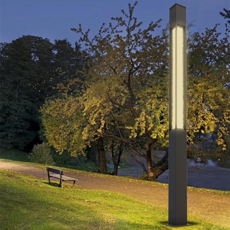 

Landscape Outdoor Lawn Waterproof Ip55 Driveway Yard Lighting Square Pole Street Led High Pole Garden Light