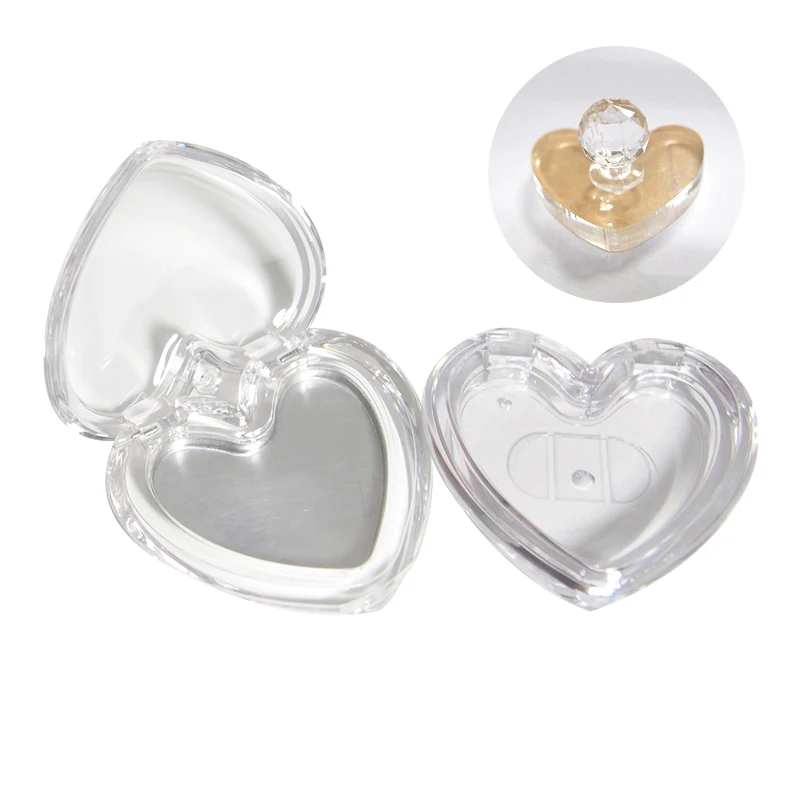 Love Heart Shape Empty Eyeshadow Case Lipstick Box Pigment Palette Refillable Blush Highlighter Contouring Box Makeup Dispenser