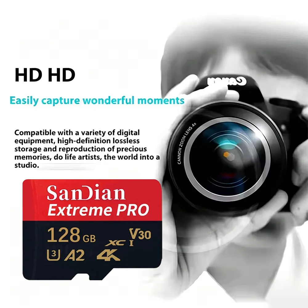 Tarjeta de Memoria Micro SD de 256GB 512GB 128GB 64GB UHS-I U3 V30 A2, Tarjeta SD de 32GB para Cámara, Fotografía, Creador de Video 4K RAW