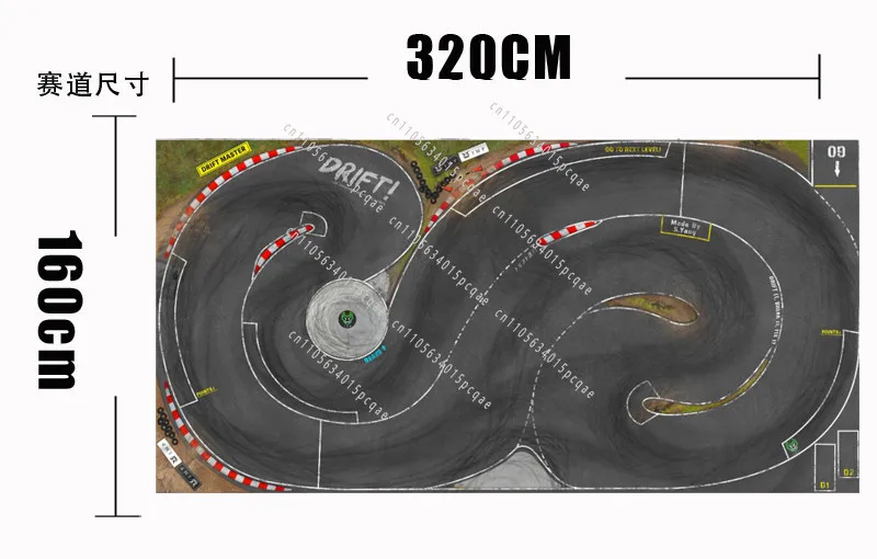 Professional Circuit for RW00 DRZ GLD BMX Mini Cars, Realistic Racing Layout 1/28 Scale Mini-Z RC Drift Track