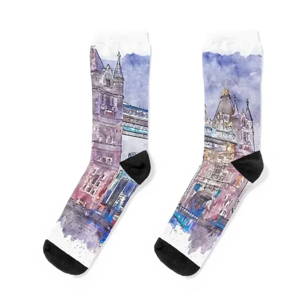

London Cityscape Socks funny gifts japanese fashion Soccer man Men's Socks Luxury Women's