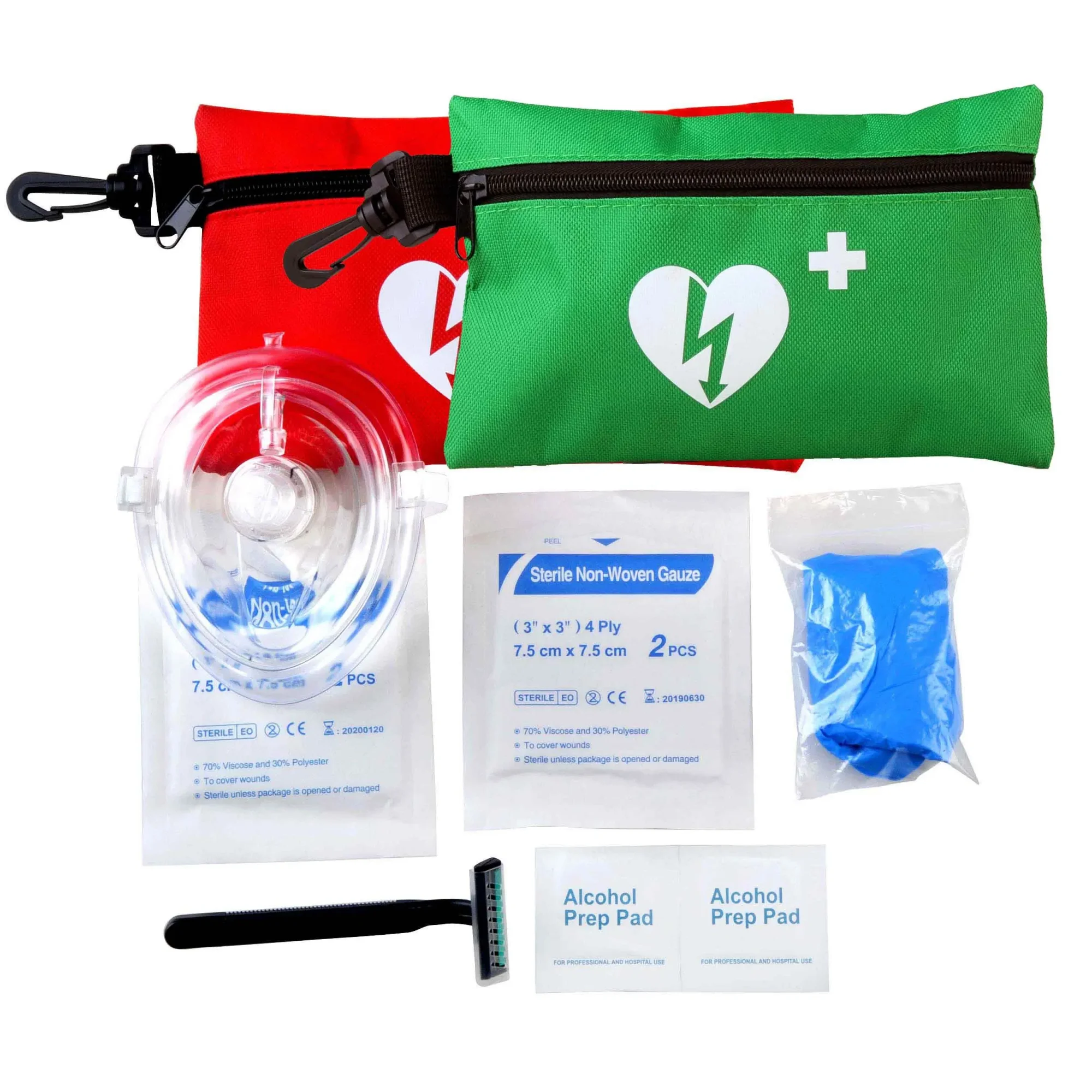 

Tactical Emergency Response Kit CPR Mask Critical Care First Aid Essentials for Preparedness Ready-to-Use Survival Bag