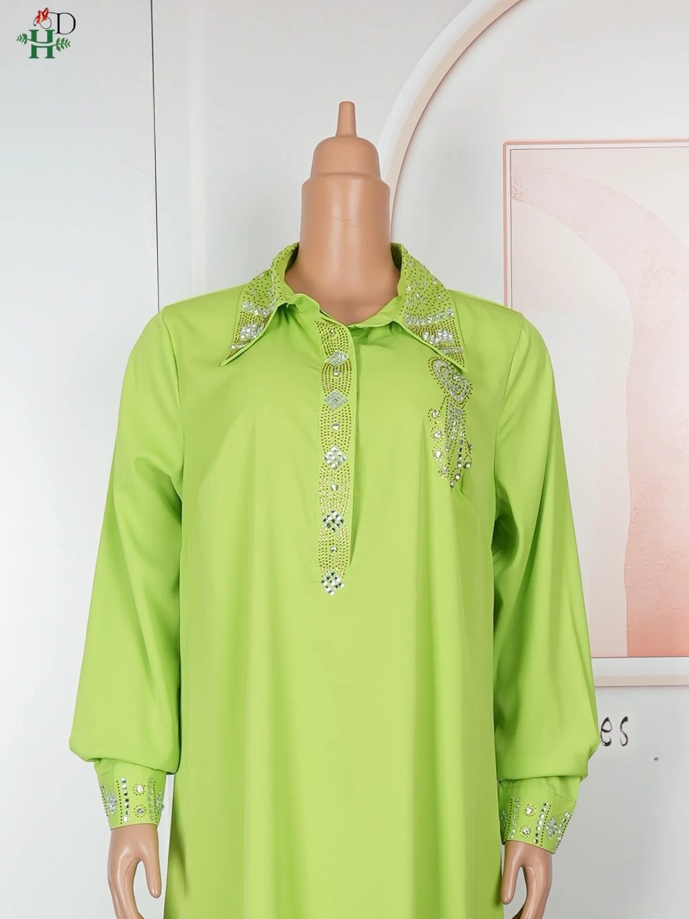 2025 Nuovo abito camicia africana taglie forti per donna Elegante Dubai Turchia Africa Abbigliamento Camicia da festa Colletto Abito quotidiano Abito tubolare