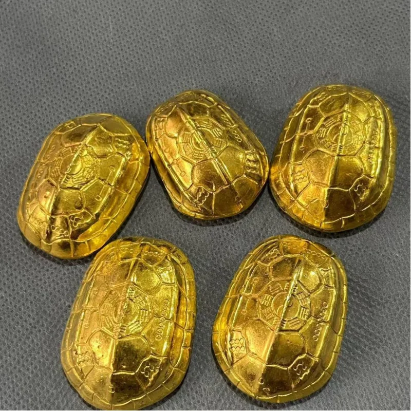 Copper Taoist Tortoise Hexagram Fortune Wealth-Attracting Ornament Handheld
